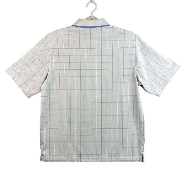 Walter Hagen Mens Button Down Shirt Size Large Short Sleeves Gray Violet - Picture 2 of 9